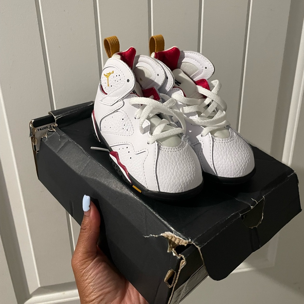 Kids White and Red Sneakers